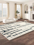 Yeknu French Style Carpets Black Lines Living Room Carpet Minimalist Balcony Rugs Soft Comfortable Bedroom Carpet Easy To Care Ковёр