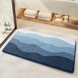 Yeknu Tufting Ocean Bathroom Mat Soft Scenic Beach Bathmat Bedside Rug Living Room Carpet Bedroom Floor Pad Aesthetic Home Decor