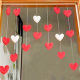 Yeknu New Heart Shaped Curtain Door Hanging Decoration Korean Style String Pendant High Beauty Curtain Partition Door Girls Room Decor