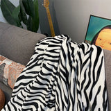 Yeknu Ins Style Zebra Blanket Soft Microfiber Blanket For Bed Office Flannel Blanket Warm Throw Blanket Plush Bedspread Kids Bedding