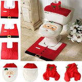 Yeknu New Cute Christmas Toilet Seat Covers Creative Santa Claus Bathroom Mat Xmas Supplies for Home New Year Navidad Gift Decor