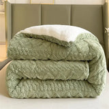 Yeknu Soft Super Thick Winter Warm Blanket Artificial Lamb Cashmere Weighted Blankets for Beds Cozy Thicker Warmth Quilt Comforter