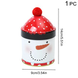 Yeknu Christmas Candy Storage Box Tin Metal Jar Cookie Biscuit Packing Box Christmas Party Decoration Supplies New Year Kids Gift