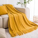 Yeknu Ins Blanket Luxury Bed Towel Knitted Blanket Nap Warm Soft For Bed Sofa Throw Blanket Bedspread Decor