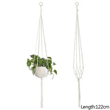 Yeknu Macrame Handmade Plant Hanger Baskets Flower Pots Holder Balcony Hanging Decoration Knotted Lifting Rope Home Garden Supplies