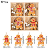 Yeknu Christmas Wooden Pendants Gingerbread Man Gnomes Xmas Tree Hanging Oranment Noel Navidad Decorations for Home New Year Gift