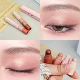 Yeknu 4 In 1 Pearlescent Eyeshadow Stick Highlighter Makeup Waterproof Lasting Glitter Eye Shadow Eyeliner Stick Eyes Makeup Cosmetics