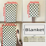 Yeknu Traditional Style Plaid Blanket Flannel Home Blanket Sheets Plush Double Sided Summer Air Conditioning Throw Blanket