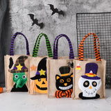 Yeknu New Halloween Gift Non woven Handbag Candy Bag Ghost Festival Pumpkin Bag Decoration Prop Gift Bag