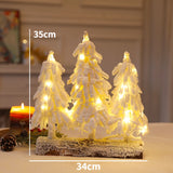 Yeknu Mini PE Christmas Tree Decoration Pine Topping Table Christmas Tree Christmas Home Party Wedding Decoration New Year Gift