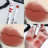 Yeknu Matte Lip Mud Air Cushion Lips Cream Brick Red Lip Glaze Powder  Lipstick Pen Non-Stick Cup Female Lip Tint Korean Makeup