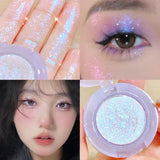 Yeknu Diamond Glitter Monochrome Eyeshadow Palette Discoloration Eyeshadow Highlighter Sequins Waterproof Lasting Eyes Makeup Pigments