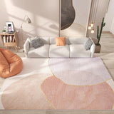 Yeknu Nordic Living Room Large Area Carpets Colorful Color Block Bedroom Bedside Carpet Irregular Geometric Pattern Beige Soft Rug 양탄자