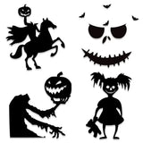 Yeknu New Halloween Decoration,Skull,Pumpkin,Halloween Horror Door Stickers, Felt Wall Stickers,Room Decor