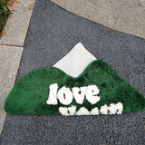 Yeknu Love Yourself Rug, Tufted Love Heart Rugs, Great In Your Bedroom Rug, Green Heart Rug, Soft Fluffy Carpet, Home Decor Rug Gift