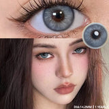 Yeknu Natural Colored Contact Lenses for Eyes 1Pair Green Eye Lenses Blue Eye Contacts Brown Lenses Yearly Korean Gray Pupils