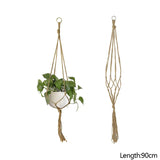 Yeknu Macrame Handmade Plant Hanger Baskets Flower Pots Holder Balcony Hanging Decoration Knotted Lifting Rope Home Garden Supplies