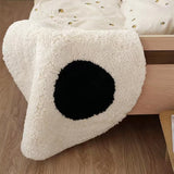 Yeknu Funny Big Eyes Rug Cartoon White Round Tufted Carpets Plush Bedroom Carpet Soft Kids Carpet Hair Baby Rugs Furry Floor Mat