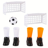 Yeknu 1pc Finger Football Game Set With Two Goals, Funny Family Party Finger Soccer Match Toy, Party Gifts