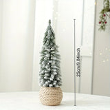 Yeknu Mini Christmas Tree Artificial Small Snow Pine Xmas Tree Decorations New Year Party Ornaments Gifts Home Table Decor