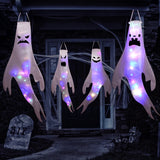 Yeknu Halloween LED Light Hanging Ghost For Halloween Party Home Outdoor Indoor Decoration Large Glowing Spooky Lamp Horror Props