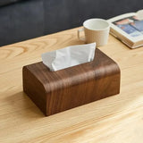 Yeknu Living Room Tissue Box Walnut Wood Tissue Case  Napkin Holder Paper Box Table Desktop Storage Box Wood Entoilet Paper Case