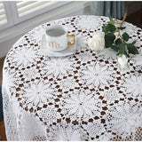 Yeknu Super Elegant table covers Nordic pastoral lace tablecloth crochet square tablecloths Dining napkins christmas table cloth sale