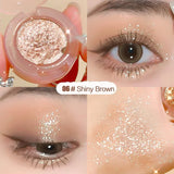 Yeknu Diamond Glitter Monochrome Eyeshadow Palette Discoloration Eyeshadow Highlighter Sequins Waterproof Lasting Eyes Makeup Pigments