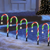 Yeknu Christmas solar candy cane lights, holiday parties, courtyard paths, atmosphere decoration props outdoor waterproof night lights