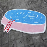 Yeknu Cute Rug Summer Swimming Pool Party Trend Elements Home Decor Living Room bedroom Carpet Soft Comfortable Fluffy Foot Mats