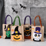 Yeknu New Halloween Gift Non woven Handbag Candy Bag Ghost Festival Pumpkin Bag Decoration Prop Gift Bag