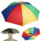 Yeknu Portable Rain Umbrella Hat Foldable Outdoor Pesca Sun Shade Waterproof Camping Fishing Headwear