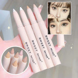 Yeknu 14 Colors White Eyeliner Shiny Glitter Eyeshadow Stick Eye Liner Pen Matte Brown Pink Pearlescent Eyes Makeup Brighten Silkworm