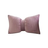 Yeknu Ins Bowknot Waist Pillow Case Cute Princess Soft Velvet Cushion Cover Nordic Sofa Chair Decorative Pillow Cover 30X50Cm