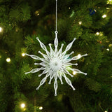 Yeknu Xmas Tree Transparent Snowflake Hanging Ornaments Acrylic Pendant 2024 Christmas Decoration for Home Navidad Gifts New Year