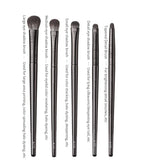 Yeknu Natural Eye Makeup Brushes Set Eyeshadow Brush Eyebrow Contour Eyeliner Brush Women Eyes Cosmetic Blending Detail Make Up Tools