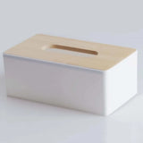 Yeknu Wooden Tissue Box Thickened Box Office Household Paper Storage Box Elegant Car Tissue Holder Towel Dispenser Desktop Decoration