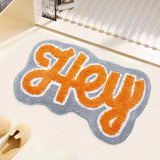 Yeknu Tufting Good Funny Letters Bathmat Bathroom Mat Soft Rug Fluffy Bedroom Carpet Floor Safety Pad Aesthetic Home Room Decor