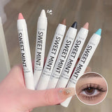 Yeknu White Eyeliner Multicolour Shiny Glitter Eyeshadow Pencils Eye Tip Brightening Waterproof High-gloss Silkworm Pen Eye Makeup