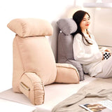 Yeknu Large backrest reading pillow with arm and neck pillow filled with pearl cotton for comfortable