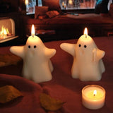 Yeknu Halloween Ghost Candle Creative Ornaments Atmosphere Candle With Spooky Design Luxury Gift Fragrance Candle Party Desktop Decor