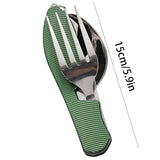 Yeknu 1 set foldable camping utensil-multi-functional knife, fork, spoon combo for outdoor activities camping picnic travel