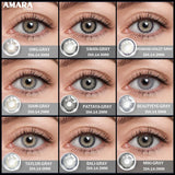 Yeknu 1pair Natural GRAY Contact Lenses for Color Eyes Soft Beauty Contact Lenses Eye Cosmetic Color GRAY Lens Eye Makeup