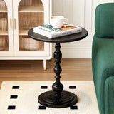 Yeknu Vintage Coffee Table Living Room Side Table American Small Round Desk Bedroom High-grade Bedside Table Furniture Ornaments