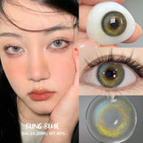 Yeknu new style 1 Pair Color Contact Lenses with Natural Eye Contact Lenses Blue Brown Green Lenses Pupils Beauty Color lens