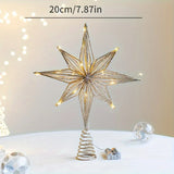 Yeknu Christmas Star Tree Topper, LED Glowing Star Lamp, Sparkling Night Light,  Festive Xmas Tree Ornament, Home Decor for Christmas