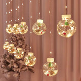 Yeknu Christmas Wish Ball LED Fairy Curtain Light String Wedding Holiday Garland Lamp for Home Room Party Decoration Navidad