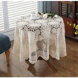 Yeknu Super Elegant table covers Nordic pastoral lace tablecloth crochet square tablecloths Dining napkins christmas table cloth sale