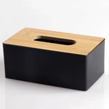 Yeknu Wooden Tissue Box Thickened Box Office Household Paper Storage Box Elegant Car Tissue Holder Towel Dispenser Desktop Decoration