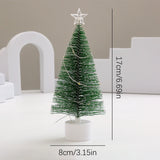 Yeknu New Luminous Mini Christmas Trees Beautiful Small Artificial Xmas Trees Desk Decorations Christmas Home Decorations